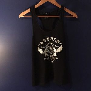 Moda International VS black ribbed tank